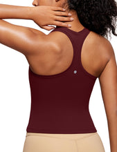 Load image into Gallery viewer, CRZ YOGA Butterluxe Racerback Workout Tank Tops for Women Sleeveless Camisole Gym Athletic Yoga Shirts Red Merlot
