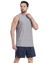 Load image into Gallery viewer, EZRUN Men's Quick Dry Muscle Tank Top – Sleeveless Gym &amp; Athletic Workout Shirt | Light Grey
