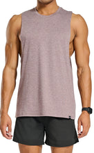 Load image into Gallery viewer, Project Titan Men's Drop Arm Tank Top – Cut Off Sleeveless Gym Shirt for Weightlifting &amp; Training in Light Grape Flax

