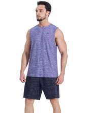 Load image into Gallery viewer, EZRUN Men's Quick Dry Muscle Tank Top – Sleeveless Gym &amp; Athletic Workout Shirt | Purple
