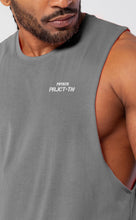 Load image into Gallery viewer, Project Titan Men's Drop Arm Tank Top – Cut Off Sleeveless Gym Shirt for Weightlifting &amp; Bodybuilding in Steel Grey
