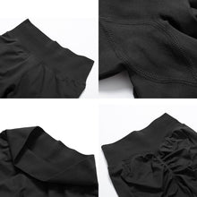Load image into Gallery viewer, Impact Leggings for Women Seamless Workout Yoga Pants Hidden Scrunch Butt Tummy Control Gym Leggings Mid Low Waist 25" Black

