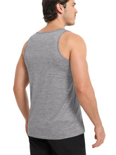 Load image into Gallery viewer, MAGCOMSEN Men's Tank Tops Quick Dry Gym Muscle Workout Athletic Summer Swim Running Tanks Top Light Grey
