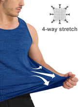Load image into Gallery viewer, MAGCOMSEN Tank Tops for Men Dry Fit Running Yoga Sports Shirts Lightweight Workout Tank Tops Sleeveless Gym Tank Top Summer Medium Blue
