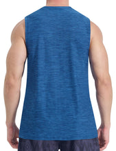 Load image into Gallery viewer, EZRUN Men's Quick Dry Muscle Tank Top – Sleeveless Gym &amp; Athletic Workout Shirt | Navy
