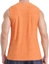 Load image into Gallery viewer, EZRUN Men's Quick Dry Muscle Tank Top – Sleeveless Gym &amp; Athletic Workout Shirt | Orange
