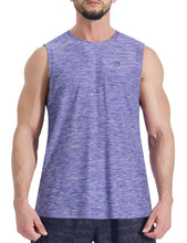 Load image into Gallery viewer, EZRUN Men's Quick Dry Muscle Tank Top – Sleeveless Gym &amp; Athletic Workout Shirt | Purple

