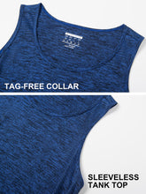 Load image into Gallery viewer, MAGCOMSEN Tank Tops for Men Dry Fit Running Yoga Sports Shirts Lightweight Workout Tank Tops Sleeveless Gym Tank Top Summer Medium Blue
