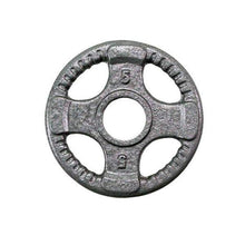 Load image into Gallery viewer, 300lb. Gray Cast Iron Grip Olympic Weight Set with 7ft. Olympic bar and collars - The Home Fitness Corp
