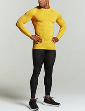 Load image into Gallery viewer, ATHLIO Men's UPF 50+ Long Sleeve Compression Shirts, Water Sports Rash Guard Base Layer, Athletic Workout Shirt, 3pack Arctic Camo/Brick/Yellow
