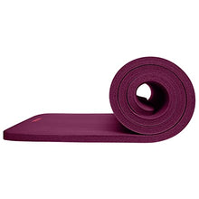 Load image into Gallery viewer, Retrospec Solana Yoga Mat 1" Thick w/Nylon Strap for Men &amp; Women - Non Slip Exercise Mat for Home Yoga, Pilates, Stretching, Floor &amp; Fitness Workouts - Boysenberry
