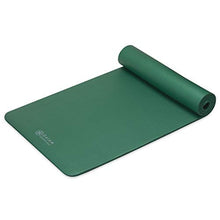 Load image into Gallery viewer, Gaiam Essentials Thick Yoga Mat Fitness &amp; Exercise Mat with Easy-Cinch Carrier Strap, Green, 72"L X 24"W X 2/5 Inch Thick
