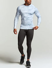 Load image into Gallery viewer, ATHLIO Men's UPF 50+ Long Sleeve Compression Shirts, Water Sports Rash Guard Base Layer, Athletic Workout Shirt, 3pack Arctic Camo/Brick/Yellow

