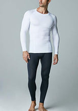 Load image into Gallery viewer, ATHLIO Men's UPF 50+ Long Sleeve Compression Shirts, Water Sports Rash Guard Base Layer, Athletic Workout Shirt, 3pack Black/Charcoal/White
