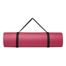 Load image into Gallery viewer, Gaiam Essentials Thick Yoga Mat Fitness &amp; Exercise Mat with Easy-Cinch Carrier Strap, Pink, 72"L X 24"W X 2/5 Inch Thick

