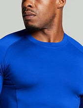 Load image into Gallery viewer, ATHLIO Men's UPF 50+ Long Sleeve Compression Shirts, Water Sports Rash Guard Base Layer, Athletic Workout Shirt, 3pack Black/Blue/Red
