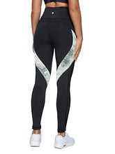 Load image into Gallery viewer, QUEENIEKE Women Yoga Pants Blocking Mesh Workout Running Leggings Tights with Pockets XS Colorful Black
