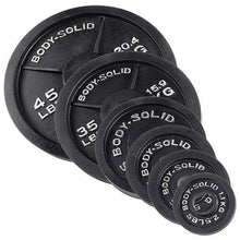 Load image into Gallery viewer, 400lb. Cast Iron Olympic Weight Set with 7' Olympic bar and collars - The Home Fitness Corp
