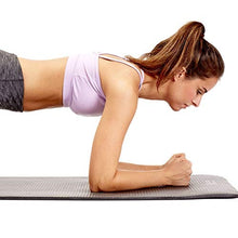 Load image into Gallery viewer, Gaiam Essentials Thick Yoga Mat Fitness &amp; Exercise Mat with Easy-Cinch Carrier Strap, Grey, 72"L X 24"W X 2/5 Inch Thick
