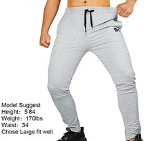 Load image into Gallery viewer, BROKIG Mens Zip Joggers Pants - Casual Gym Fitness Trousers Comfortable Tracksuit Slim Fit Bottoms Sweatpants with Pockets (Heather Grey)
