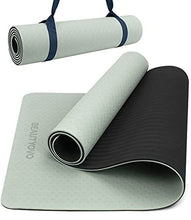 Load image into Gallery viewer, Yoga Mat with Strap, 1/3 Inch Extra Thick Yoga Mat Double-sided Non Slip, Professional TPE Yoga Mats for Women Men, Workout Mat for Yoga, Pilates and Floor Exercises
