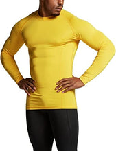 Load image into Gallery viewer, ATHLIO Men's UPF 50+ Long Sleeve Compression Shirts, Water Sports Rash Guard Base Layer, Athletic Workout Shirt, 3pack Arctic Camo/Brick/Yellow
