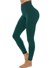Load image into Gallery viewer, AIMILIA Butt Lifting Anti Cellulite Leggings for Women High Waisted Yoga Pants Workout Tummy Control Sport Tights - Y-tight-green
