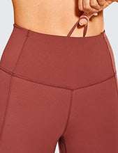 Load image into Gallery viewer, CRZ YOGA Women's Naked Feeling Workout Leggings 25 Inches - High Waisted Yoga Pants with Side Pockets The Cognac Brown
