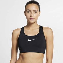Load image into Gallery viewer, Women's Nike Swoosh Sports Bra, Sports Bra for Women with Compression &amp; Medium Support, Black/White, XL
