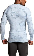 Load image into Gallery viewer, ATHLIO Men's UPF 50+ Long Sleeve Compression Shirts, Water Sports Rash Guard Base Layer, Athletic Workout Shirt, 3pack Arctic Camo/Brick/Yellow
