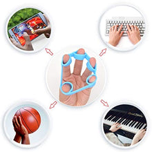 Load image into Gallery viewer, WFFIT Finger Exercise Finger Grip Finger Stretcher， Resistance Bands Hand Extensor Exerciser Elastic，Finger Grip Trainer for Relieve Joint Pain, Rehabilitation,Relaxation Grips Workout
