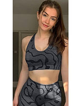 Load image into Gallery viewer, GXIN Women's Workout 2 Piece Outfits High Waist Running Shorts Seamless Gym Yoga Sports Bra Grey

