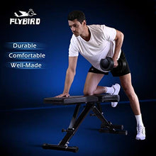Load image into Gallery viewer, FLYBIRD Weight Bench, Adjustable Strength Training Bench for Full Body Workout with Fast Folding-New Version
