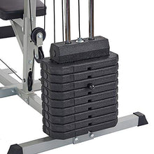 Load image into Gallery viewer, Sporzon Home Gym System Workout Station with 330LB of Resistance, 125LB Weight Stack, Gray
