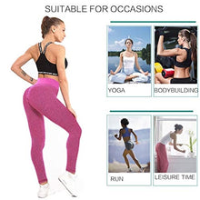 Load image into Gallery viewer, AIMILIA Butt Lifting Anti Cellulite Leggings for Women High Waisted Yoga Pants Workout Tummy Control Sport Tights - Y-tight-pink
