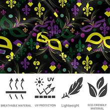 Load image into Gallery viewer, visesunny High Waist Yoga Pants with Pockets Mardi Gras Mask Feather Heart Confetti French Lily Tummy Control Workout Running Yoga Leggings for Women
