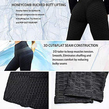 Load image into Gallery viewer, FSIGOM Women's High WAIS Yoga Pants Workout Soft Tights Fitness Printed Tummy Control Leggings (Black, S)
