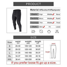 Load image into Gallery viewer, BROKIG Mens Zip Jogger Pants - Casual Gym Fitness Trousers Comfortable Tracksuit Slim Fit Bottoms Sweat Pants with Pockets (Black)
