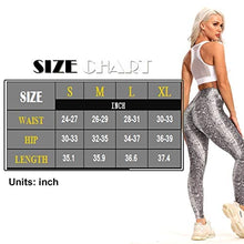Load image into Gallery viewer, FITTOO Women's High Waist Textured Yoga Pants Tummy Control Scrunched Booty Leggings Workout Running Butt Lift Bubble Textured Tights Snake Printed
