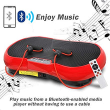 Load image into Gallery viewer, SUPER DEAL Pro Vibration Plate Exercise Machine - Whole Body Workout Vibration Fitness Platform Fit Massage Workout Trainer w/Loop Bands + Bluetooth + Remote, 99 Levels (Red)
