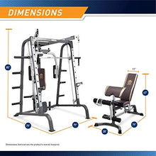 Load image into Gallery viewer, Marcy Smith Cage Workout Machine Total Body Training Home Gym System with Linear Bearing Md-9010G, Silver (MD-9010)
