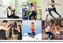 Load image into Gallery viewer, visesunny High Waist Yoga Pants with Pockets Mardi Gras Mask Feather Heart Confetti French Lily Tummy Control Workout Running Yoga Leggings for Women

