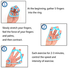 Load image into Gallery viewer, WFFIT Finger Exercise Finger Grip Finger Stretcher， Resistance Bands Hand Extensor Exerciser Elastic，Finger Grip Trainer for Relieve Joint Pain, Rehabilitation,Relaxation Grips Workout
