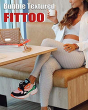 Load image into Gallery viewer, FITTOO Women's High Waist Yoga Pants Tummy Control Scrunched Booty Leggings Workout Running Butt Lift Textured Tights Peach Butt Grey
