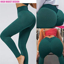 Load image into Gallery viewer, AIMILIA Butt Lifting Anti Cellulite Leggings for Women High Waisted Yoga Pants Workout Tummy Control Sport Tights - Y-tight-green

