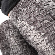 Load image into Gallery viewer, FITTOO Women's High Waist Textured Yoga Pants Tummy Control Scrunched Booty Leggings Workout Running Butt Lift Bubble Textured Tights Snake Printed
