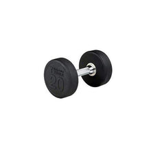 Load image into Gallery viewer, Premium Round Rubber Dumbbells 5 to 100 Pounds individual Weights - The Home Fitness Corp
